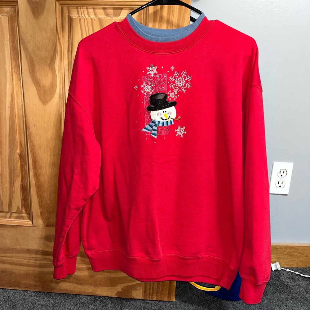 Vintage Christmas Sweater Snowman